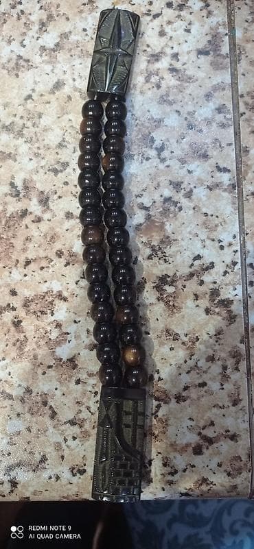 İkiqat təsbeh/kəmənd sapı tipli dekorativ aksesuar - Material: tünd