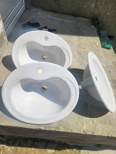 Oval formalı keramika əlüzüyü (lavabo) – 3 ədəd tam sağlam