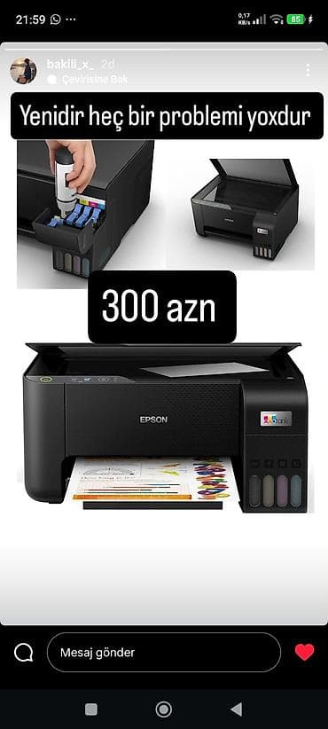 canon 3010 printer: Epson EcoTank seriyalı çoxfunksiyalı printer — 1