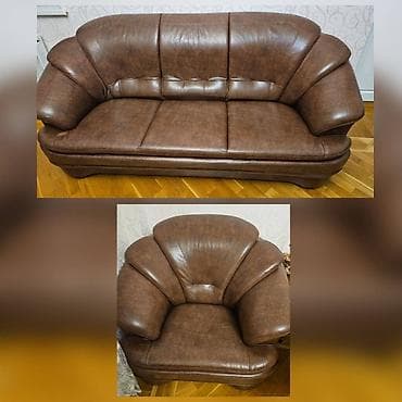 kreslo ucuz: İşlənmiş, Divan, 2 kreslo — 1