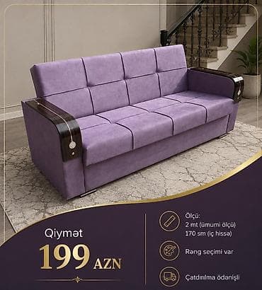 Bürünc-bənövşəyi rəngdə, mərmər naxışlı taxta qoltuqlu, müasir