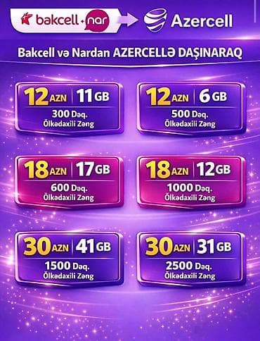 aylıq limitsiz internet: Nömrə: ( 050 ) — 1