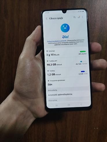 samsung notebook: Samsung Galaxy A32, 128 GB, rəng - Mavi, Barmaq izi, İki sim kartlı, Face ID — 2