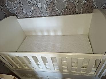 akustik panel: Oğlan və qız üçün, İşlənmiş, Dördbucaq, Beşik, Matras ilə, Yellənmə mexanizmsiz — 4