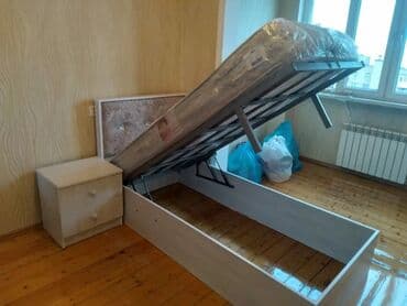 tək carpayi: Yeni, Təknəfərlik çarpayı, Bazalı, Matras ilə, Siyirməsiz, Azərbaycan — 1