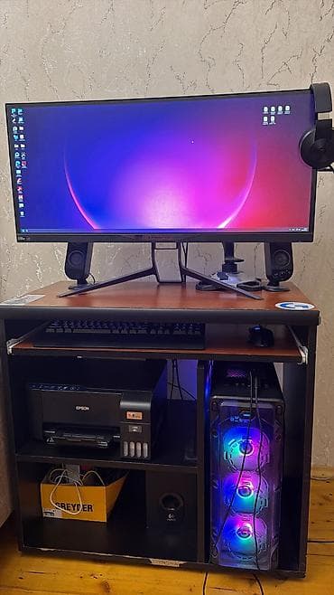 a3 printer satisi: RTX 4060 I5 13400f 32 gb ram 1 tb nvme ssd Üstündə böyük monitor+ — 1