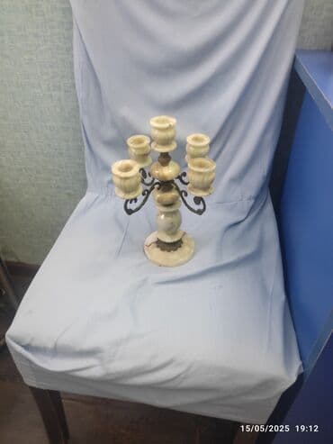 antik şamdan: Antik şamdan ideal vəaiyyətdə təzə material latun və mərmər Əcəmi — 2