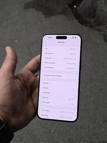 apple mac mini: IPhone 15 Pro Max, 1 TB, Black Titanium, Barmaq izi, Simsiz şarj, Face ID — 2