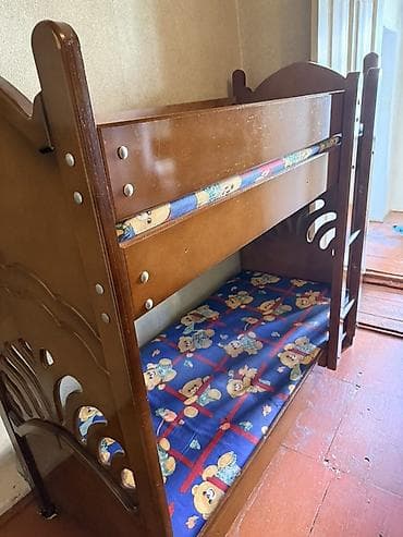 Uşaq üçün ikimərtəbəli çarpayı - TƏCİLİ SATILIR - Material: möhkəm — 3