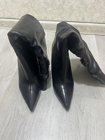 Сапоги: Сапоги, Размер: 39, цвет - Черный, Новый — 2