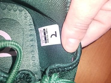 sport ayaqqabilar: Yaşıl rəngli idman ayaqqabısı - Model: Şnürlü, neylon/trikotaj üst — 5