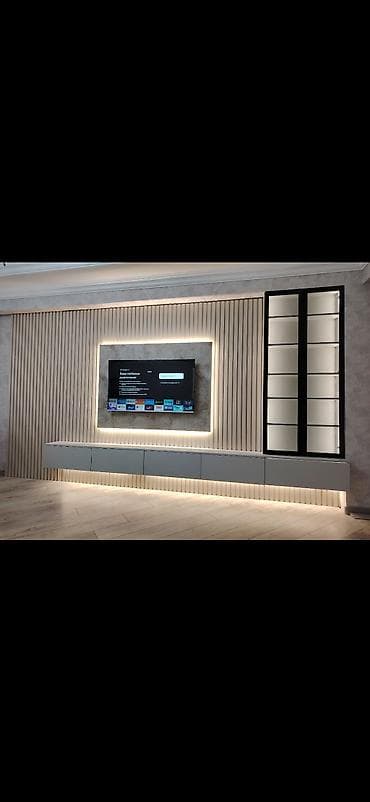 Sifarişlə ofis mebeli: Siyirməli, Polkalı, MDF — 2