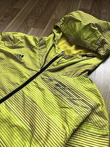 pencek: Adidas kişi/qadın üçün yüngül qaçış/küləkkeçirməz jaket - Rəng: neon — 2