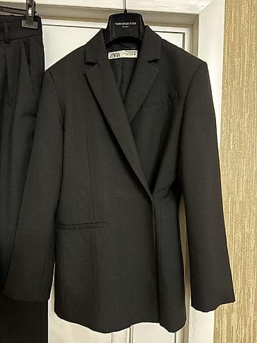 zara dəst: Qara klassik kostyum dəsti – Zara - Tərkib: Jaket və şalvar - Rəng — 2