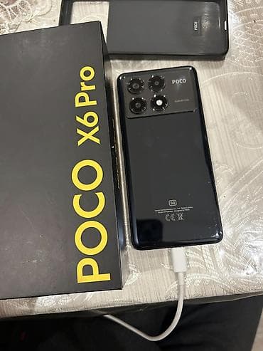 rom pro: Poco X6 Pro, 512 GB, rəng - Qara, Barmaq izi — 2