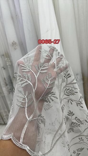 Декор и интерьер: Model 0065 tül pərdə kumaşı - Material: şəffaf, yüngül tull tül - — 5