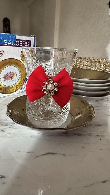 lala.fo posuda: Çay dəsti, Xrustal, 12 nəfərlik, Türkiyə — 10