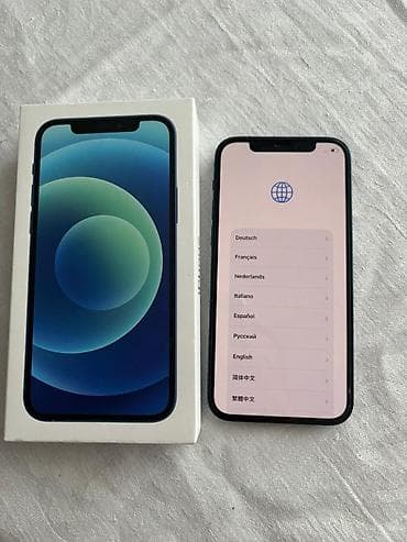 IPhone 12, 128 GB, Göy, Face ID