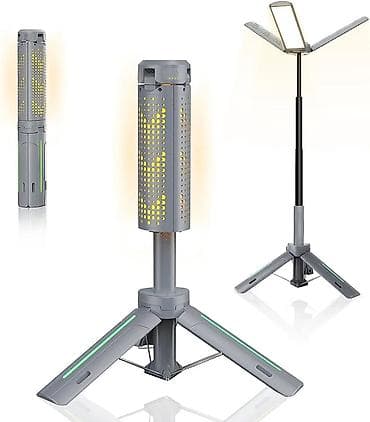 led lusteri: Açıq hava üçün çoxfunksiyalı LED tripot işıq - 3 panelli LED başlıq — 3