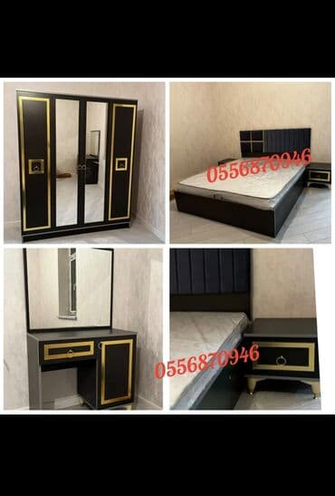 metbex şkafı: İkinəfərlik çarpayı, Dolab, 2 tumba, Azərbaycan, Yeni — 5