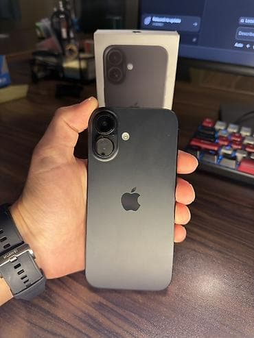 IPhone 16, 128 GB, Qara, Barmaq izi, Simsiz şarj, Face ID