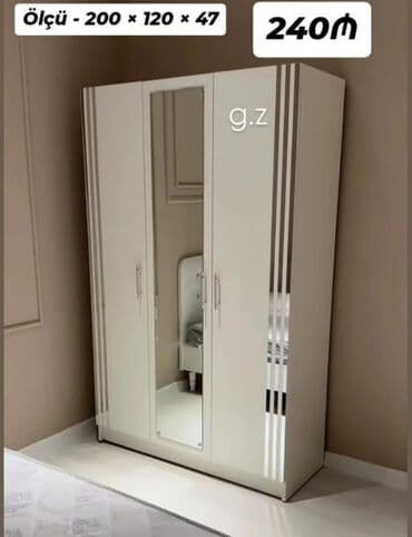 Çarpayılar: Açılan, 3 qapılı Düz dolab, Qarderob, paltar dolabı