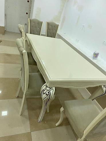 Qonaq otağı üçün, Açılmayan, Dördbucaq masa, 6 stul