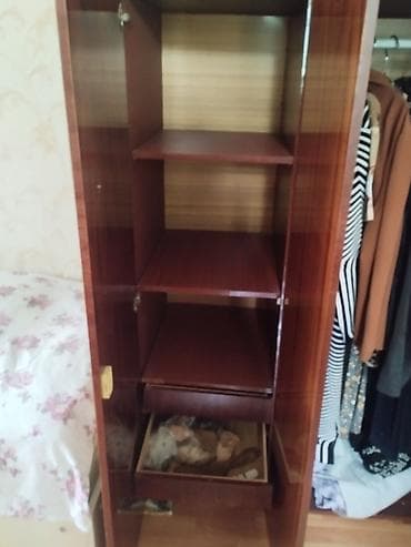 first class kofe: 3 qapılı, Güzgülü, Qəhvəyi, Taxta, Açılan, Düz dolab — 7