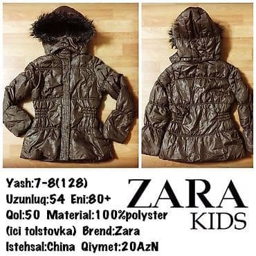 Yash:7-8(128) Uzunluq:54 Eni:80+ Qol:50 Material:100%polyster