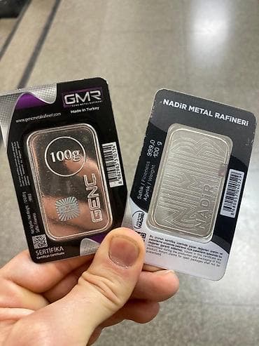 gümüş alışı satışı: 100 gram Gmr marka gümüş külçəsertifikalıdı orjinal bazar — 3