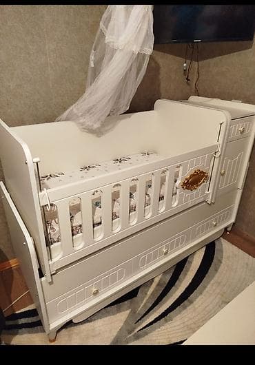 elektrikli besik: Oğlan və qız üçün, Yeni, Dördbucaq, Beşik, Dəstsiz, Matras ilə, Yellənmə mexanizmsiz — 1