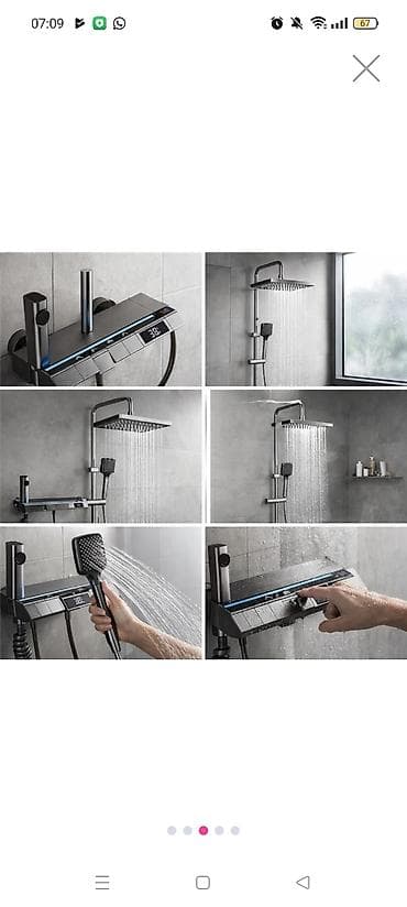 Ağıllı duş sistemi – divara quraşdırılan termostatlı dəst - Üst duş — 3