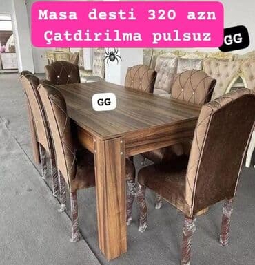 mətbəx stulları: Masa stol stul desti — 1