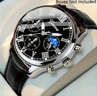 Klassik dizaynlı kişi qol saatı – Geneva brendi Xüsusiyyətlər: - Qara — 1