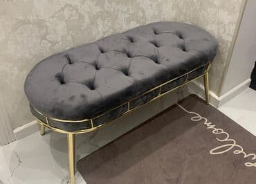 пуфы для прихожей: Новый, Пуфик-стул, Набук, цвет - Серый, Нет кредита, Платная доставка — 1