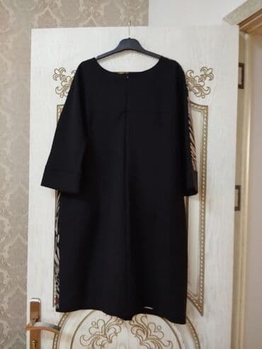 qara cins pencekler: Повседневное платье, Миди, 3XL — 6