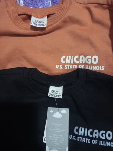 Uşaq geyimi və ayaqqabıları: Defacto uşaq svitşotları – “CHICAGO U.S. STATE OF ILLINOIS” çaplı - — 2