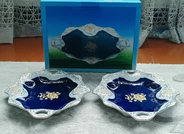 qab qacaq ikinci el: Məhsul: 2 ədəd bədii porselen meyvə/şirniyyat qabı dəsti- 1-i — 1