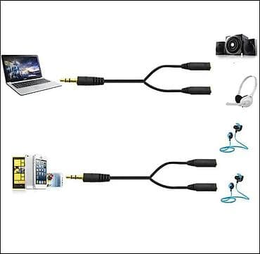 ps3 oyun: 3.5 mm stereo Y-splitter kabel Məhsul təsviri: - 1 kişi 3.5 mm TRS — 2