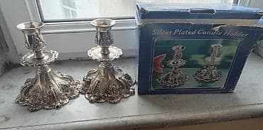 peleng sekili: Gümüş örtüklü şamdan dəsti - Dəst: 2 ədəd şamdan - Material: silver — 1