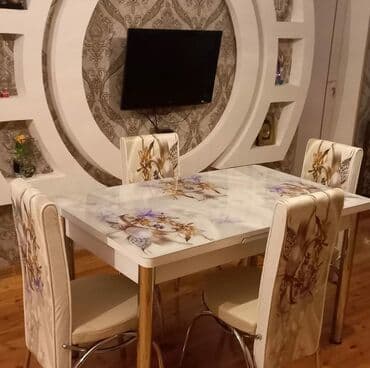 Masa və oturacaq dəstləri: Mətbəx üçün, Yeni, Açılan, 4 stul — 10
