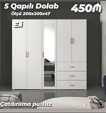 embawood dolab: 5 qapılı dolab 450 azn yep yeni model rəng seçimi var çatdırılma var — 1
