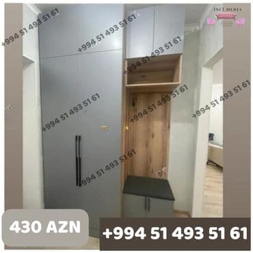 dehliz ucun oboylar: Yeni, Açılan, 2 qapılı Düz dolab, Dəhliz dolabı, Azərbaycan — 1