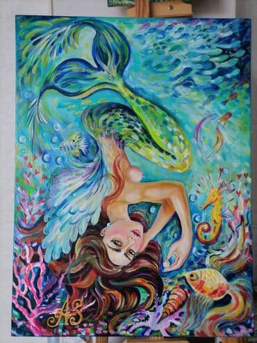 южанка масло: Русалка Холст Масло 60 см х 80 см — 1