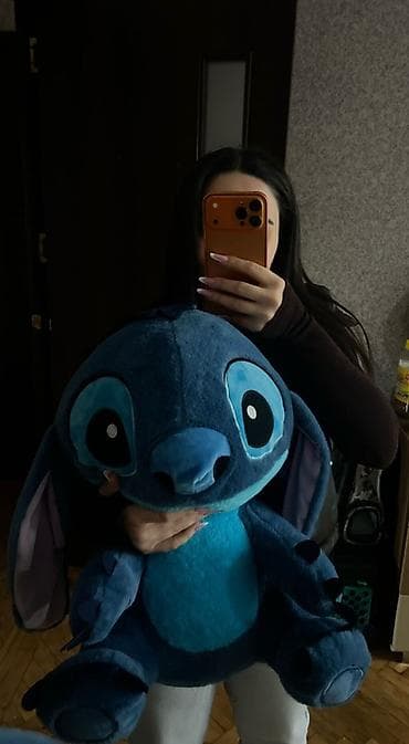 Böyük ölçülü Stitch plyuş oyuncağı - Rəng: tünd mavi/göy tonları