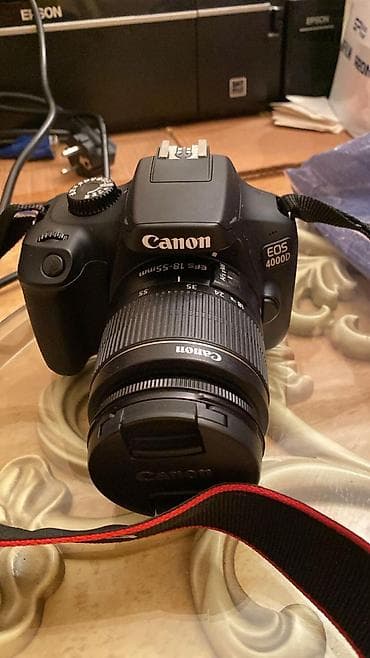 📸 Canon EOS 4000D 🆘9K PROBEG🆘 – Tam Komplekt (Qutusu + Çanta + Tripod