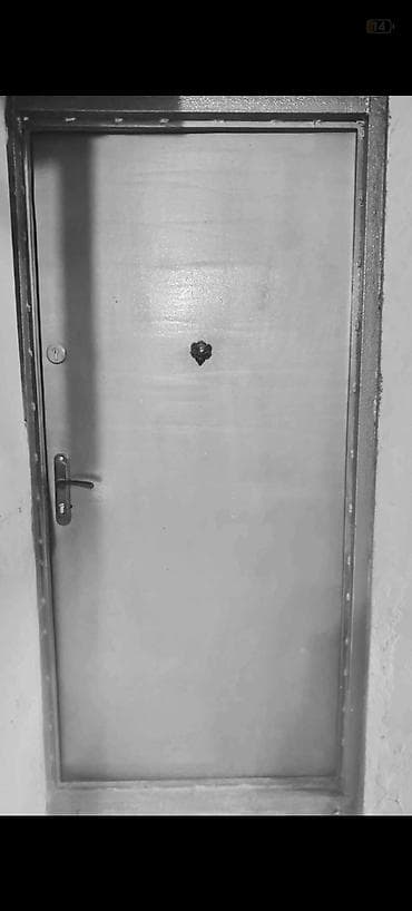 Dəmir giriş qapısı - Material: polad/dəmir təbəqə, möhkəm metal