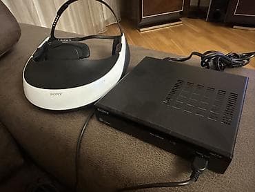 DVD плееры: Sony şəxsi 3D video eynəyi və prosessor modulu (Head Mounted Display) — 2