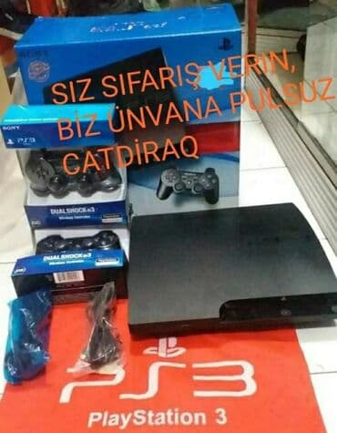 PlayStation 3 konsollari ✓Xaricden gelir ✓Hamisi ela veziyyetde,hard