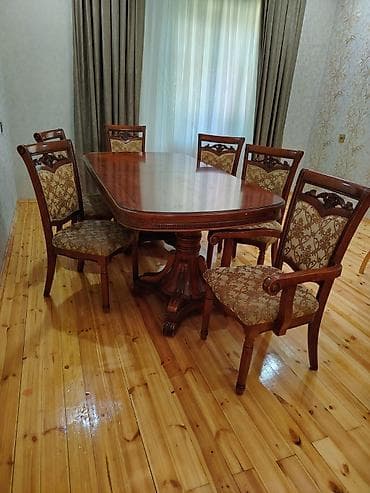 ağdaş mebel: Masa desti 280azn 6 stulla. Masa acilir. Yaxsı veziyyetdedir. temiz — 1